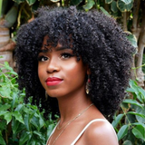 13x6 Transparent Lace Lace Front Wig 3c Afro Kinky Curly With Bang