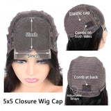 5x5 HD Swiss Lace Closure Wig Deep Curly