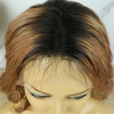 Pre Plucked 13x6 T Part Lace Front Wig Omber Loose Wave With Baby Hair