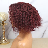 13x4 Lace Front Wigs 99J Color Deep Curly