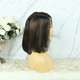 360 Lace Frontal Bob Wig Highlighted Color Straight