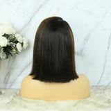 360 Lace Frontal Bob Wig Highlighted Color Straight