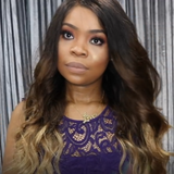Pre-Plucked Ombre Color #1B/4/27 Color 13x6 Lace Front Wig Body Wave