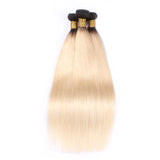 1 Bundle Brazilian Hair Dark Root Ombre colr 1B/613 Color Straight