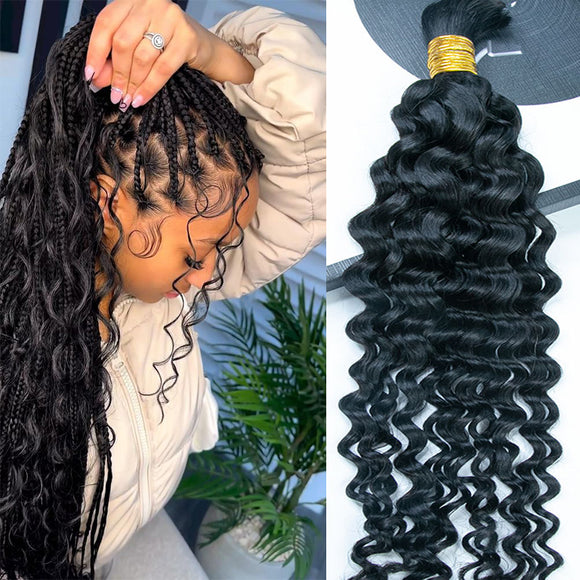 Water Wave Bulk Hair Extensions for Braiding