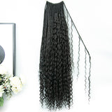 Crochet Boho Box Braids with Human Hair Curls 24 Inch