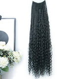 Crochet Boho Box Braids with Human Hair Curls 24 Inch