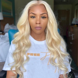 13x6 Transparent Lace Front Wig 613 Blonde Body Wave