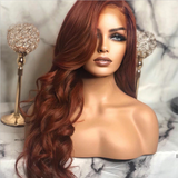5x5 Lace Closure Wig Copper Color Body Wave