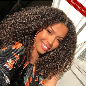 13x6 Transparent Lace Front Wig Kinky Curly