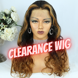 Clearance Sale 13x4 Lace Front Wigs Middle Part T1B/30 Loose Wave01