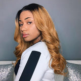 5x5 HD Swiss Lace Closure Wig 1b/27 Color Wave