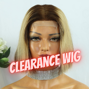 Clearance Sale 4x4 Lace Front Wigs Ombre Highlight Color Wig Straight