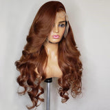 Pre-Plucked Bronze Brown Color 13x6 Lace Front Wig