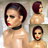 Pre-Styled Ombre Color Lace Wig Pixie Cut Straight
