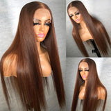5x5 Lace Closure Wig Chocolate #4 Color Body Wave