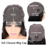 5x5 HD Swiss Lace Closure Wig Water Wave