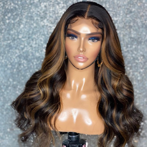 5x5 Lace Closure Wig Highlight 4/27 Color Body Wave