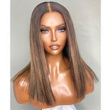 5x5 Lace Closure Wig highlight Color Straight