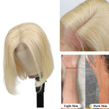 #613 Blonde Color 13x6 Lace Front Bob Wig Silky Straight