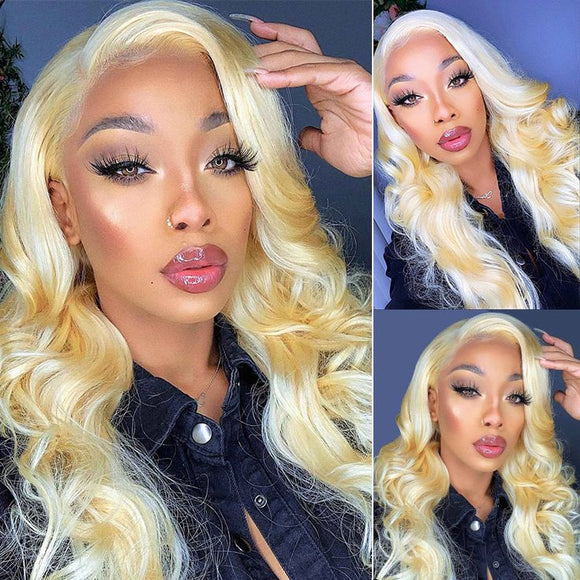 13x6 Transparent Lace Front Wig 613 Blonde Body Wave