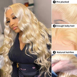 13x6 Transparent Lace Front Wig 613 Blonde Body Wave