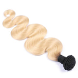 1 Bundle Brazilian Hair Dark Root Ombre colr 1B/613 Color body wave