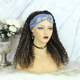 Lazy Girl Headband Wig Brazilian Hair Highlighted Ombre Color Deep Curly