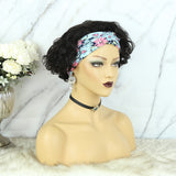 SALE: Lazy Girl Headband Wig Brazilian Hair Pixie Cut Wave