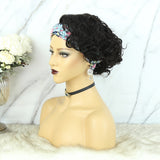 SALE: Lazy Girl Headband Wig Brazilian Hair Pixie Cut Wave