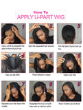 Sale:U Part Bob Wig Brazilian Hair Straight