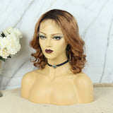 Pre Plucked 13x6 T Part Lace Front Wig Omber Loose Wave With Baby Hair