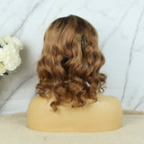 Pre Plucked 13x6 T Part Lace Front Wig Omber Loose Wave With Baby Hair