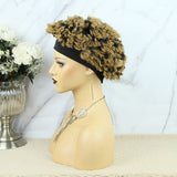 Lazy Girl Headband Wig Brazilian Hair #T1B/27 Honey Blonde Afro Kinky Curly