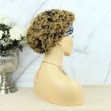 Lazy Girl Headband Wig Brazilian Hair #T1B/27 Honey Blonde Afro Kinky Curly