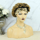 Lazy Girl Headband Wig Brazilian Hair #T1B/27 Honey Blonde Afro Kinky Curly