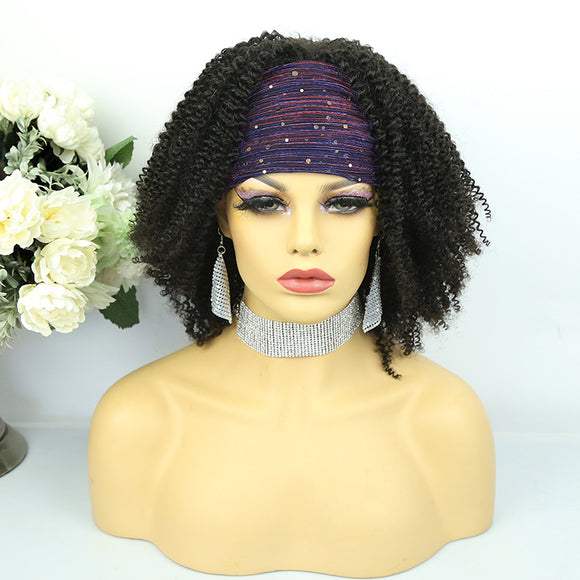 Lazy Girl Headband Wig Brazilian Hair Kinky Curly