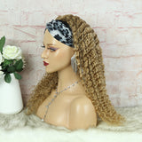 Lazy Girl Headband Wig Brazilian Hair #27 or T1B/27 Honey Blonde Deep Wave