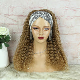 Lazy Girl Headband Wig Brazilian Hair #27 or T1B/27 Honey Blonde Deep Wave
