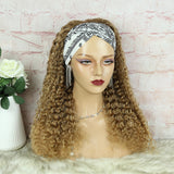 Lazy Girl Headband Wig Brazilian Hair #27 or T1B/27 Honey Blonde Deep Wave