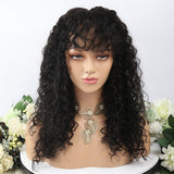 13X4 Lace Front Wig Deep Curly With Bangs