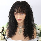 13X4 Lace Front Wig Deep Curly With Bangs