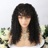 13X4 Lace Front Wig Deep Curly With Bangs