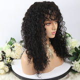 13X4 Lace Front Wig Deep Curly With Bangs