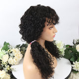 13X4 Lace Front Wig Deep Curly With Bangs