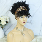 Lazy Girl Headband Wig Brazilian Hair Pineapple Afro