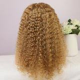 13x6 Transparent Lace Front Wig Honey Blonde #27 Deep Wave