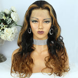 Clearance Sale 13x4 Lace Front Wigs Middle Part T1B/30 Loose Wave01