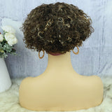 Lazy Girl Headband Wig Brazilian Hair T4/27 Color Pixiexx02 Cut