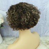 Lazy Girl Headband Wig Brazilian Hair T4/27 Color Pixiexx02 Cut